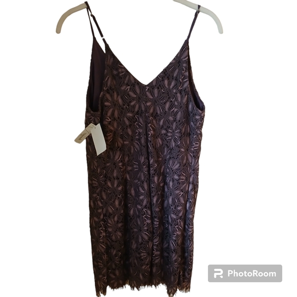 Speechless Amethyst Floral Lace Slip Dress With Satin Lining Size M - Picture 2 of 13
